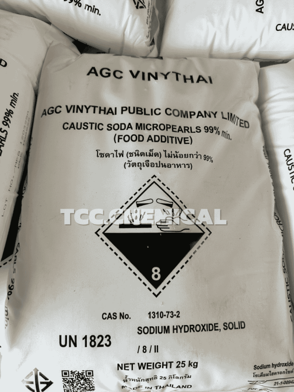 โซดาไฟไข่มุกอาซาฮี 99% (Caustic Soda Micropearls 99%)