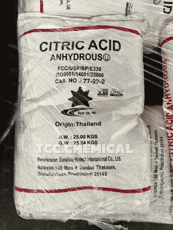 Citric Acid Anhydrous (กรดมะนาว / ซิตริก แอนไฮดรัส)